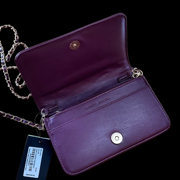 New Badgley Mischka plum crossbody/clutch - Picture 6 of 13